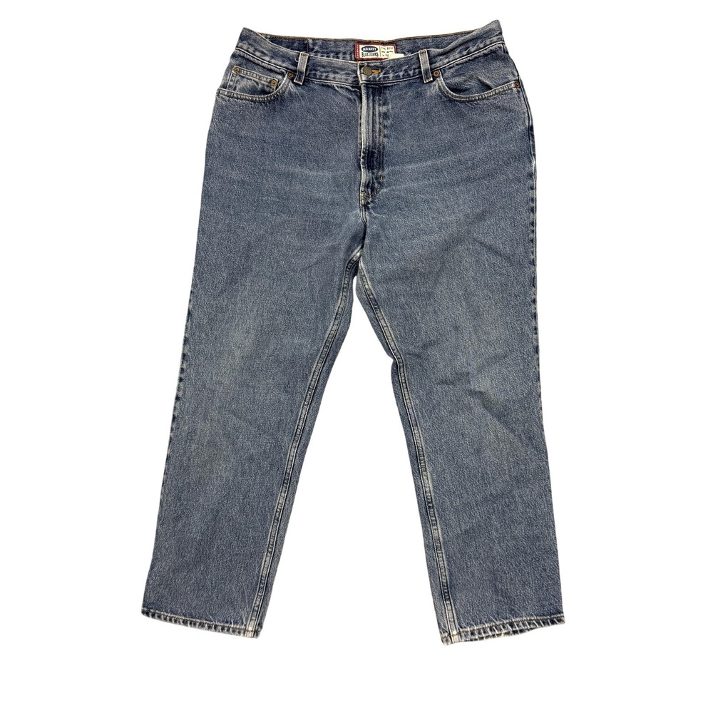 Old Navy Jeans Womens 16 Blue 100% Cotton High Rise Relaxed Ankle Denim Number 7